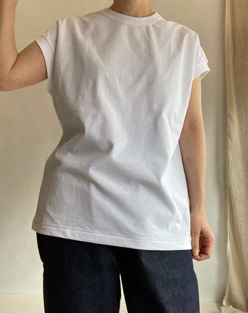 Twisted Cotton Sheeting Drop Shoulder Tee