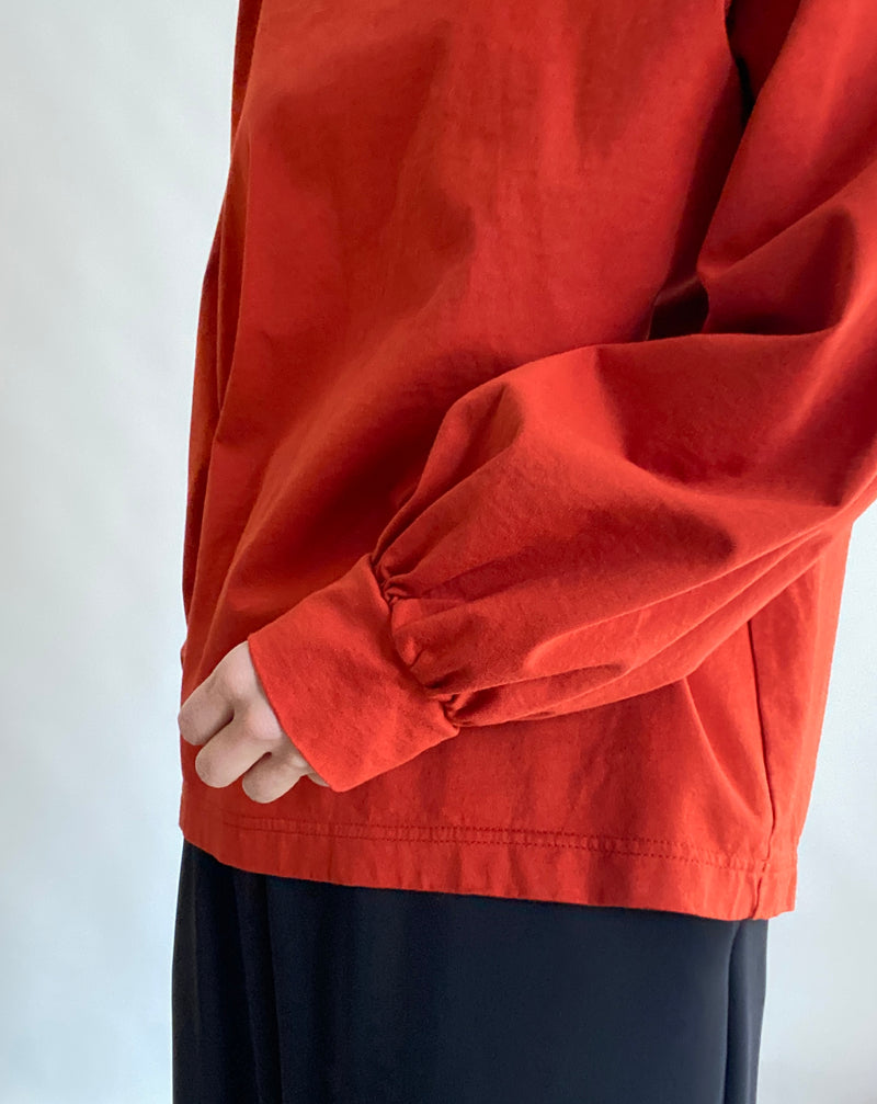 Heavy cotton sheeting pullover