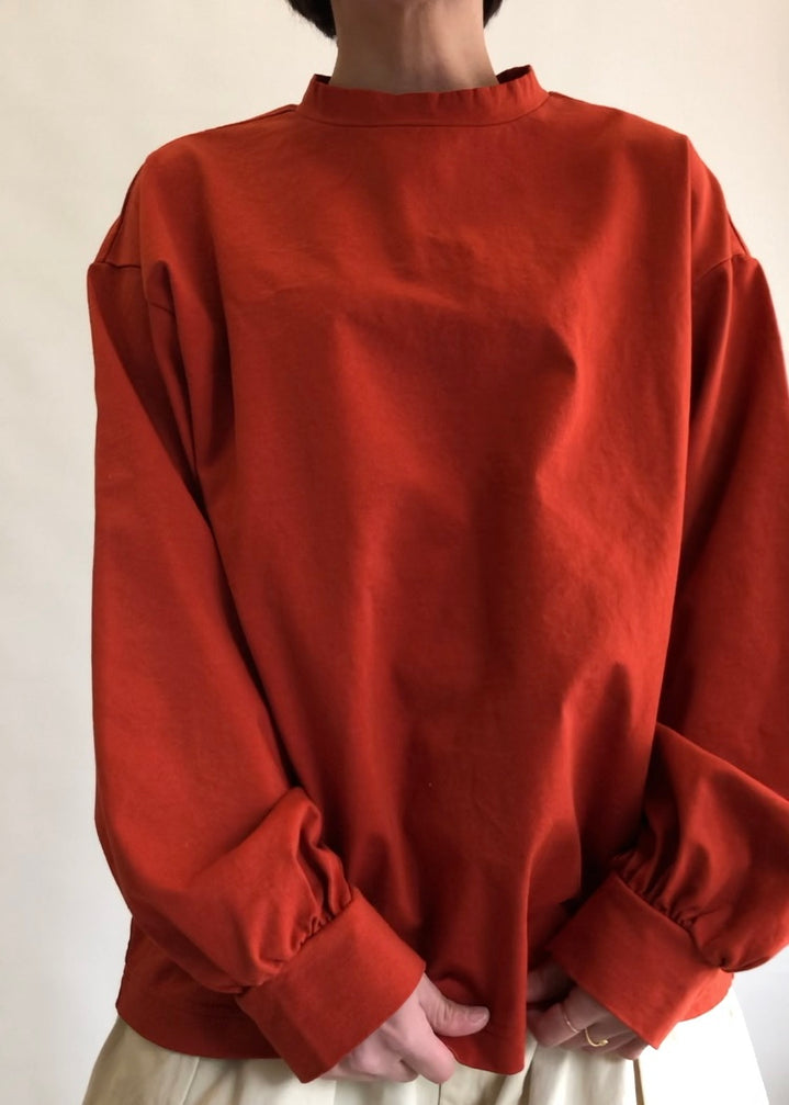 Heavy cotton sheeting pullover