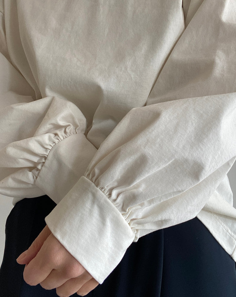 Heavy cotton sheeting pullover