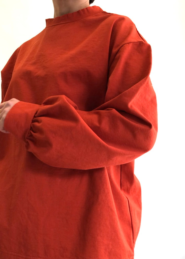 Heavy cotton sheeting pullover