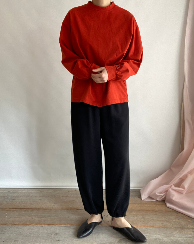 Heavy cotton sheeting pullover