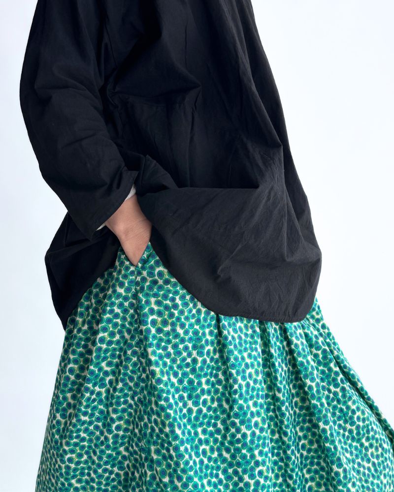 【ichi Antiquite's】LIBERTY Print Skirt in GreenFlower