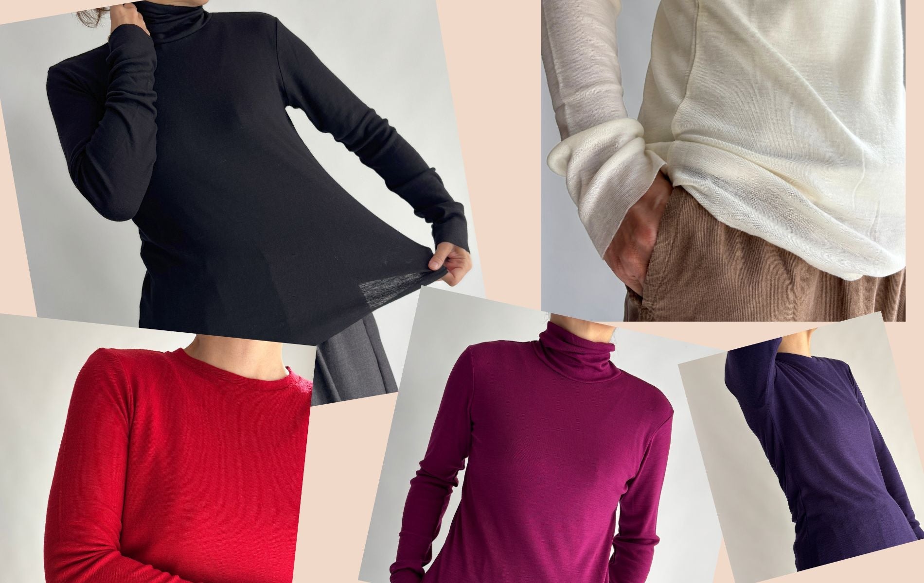 【Denier】High-neck slim fit (wool) and Crew neck slim fit (wool)