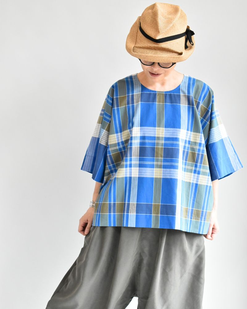 【veritecoeur】Light and Airy Khadi in Refreshing Blue Check – A Seasonal Favorite from miel