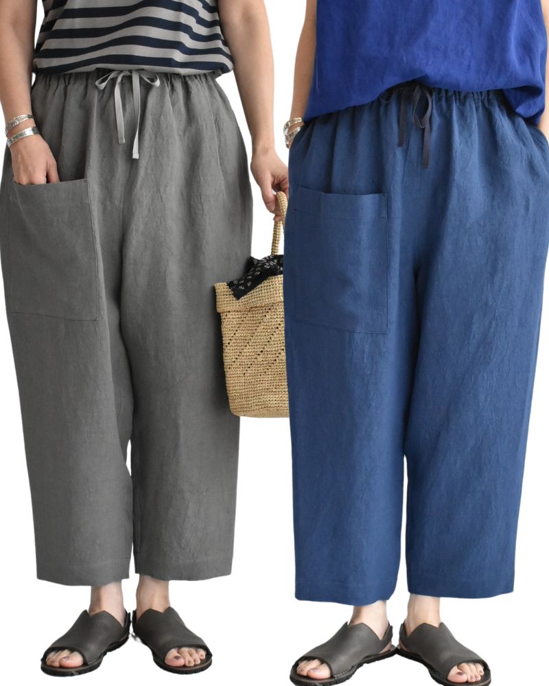 【D/d】Asymmetrical Baker Pants (LINEN)
