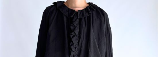 Frill Blouse in Black
