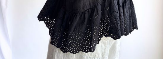 Linen Voile Blouse in black