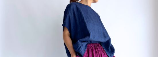 Indigo Linen Pullover