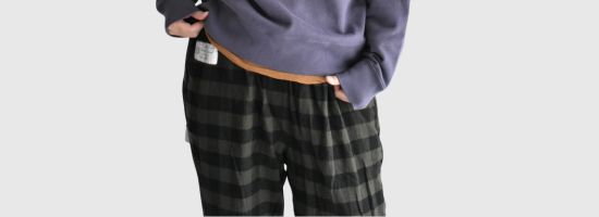 【Vas-y Lentement】 40s ORGANIC POPLIN (OVERDYE) EASY PANTS