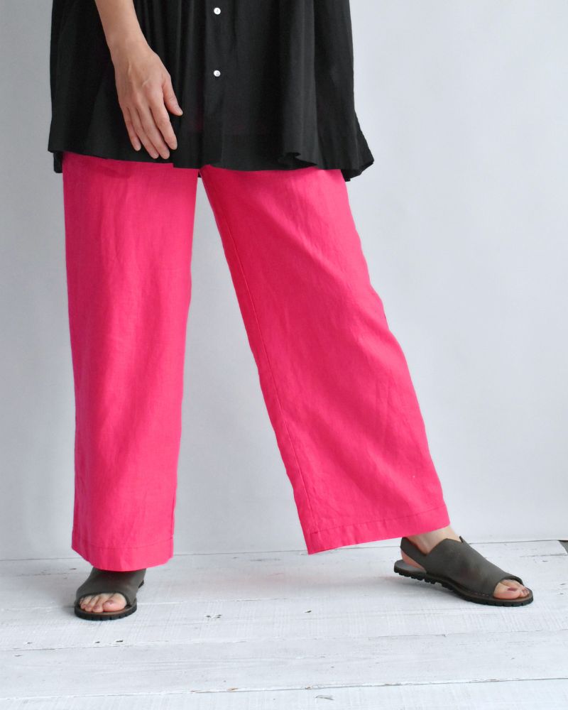 Colored Linen Pants in Pink