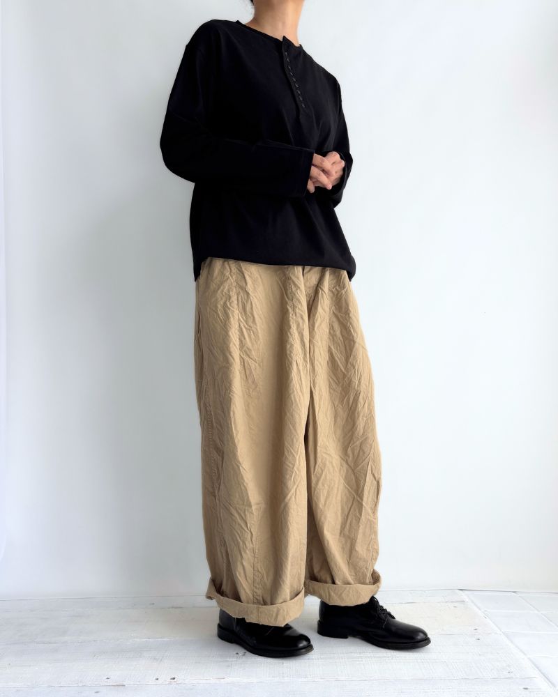 Cotton Silk Pants in Beige