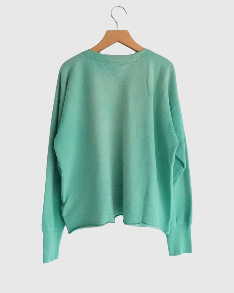 Vintage Sweat Double Gusset Pullover in LightGreen