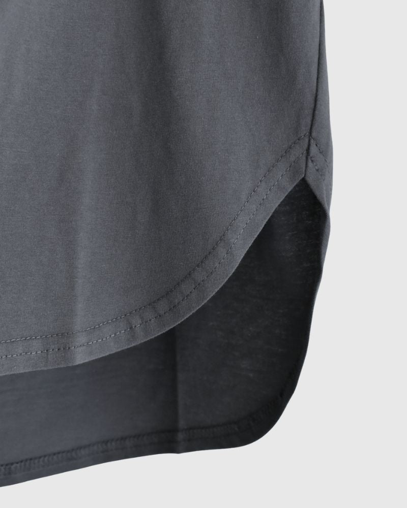 Tulle Embroidered Cotton Jersey Pullover 'NATTI' in Charcoal