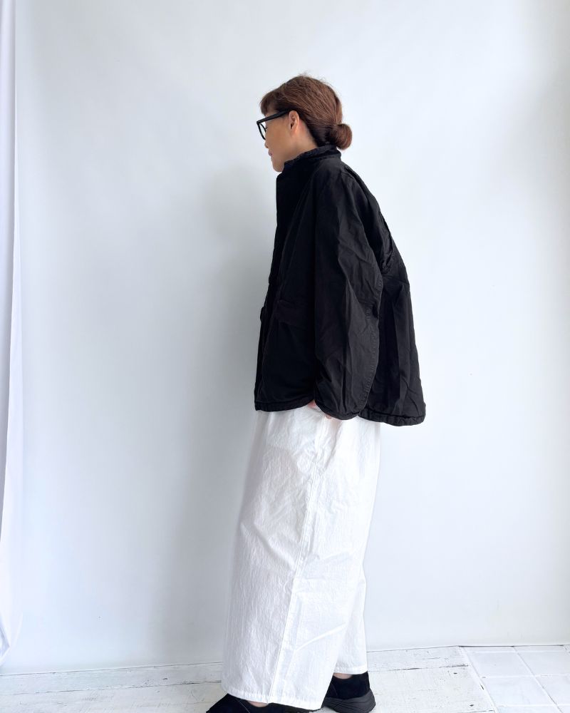 Garment Dye Short Coat in Black