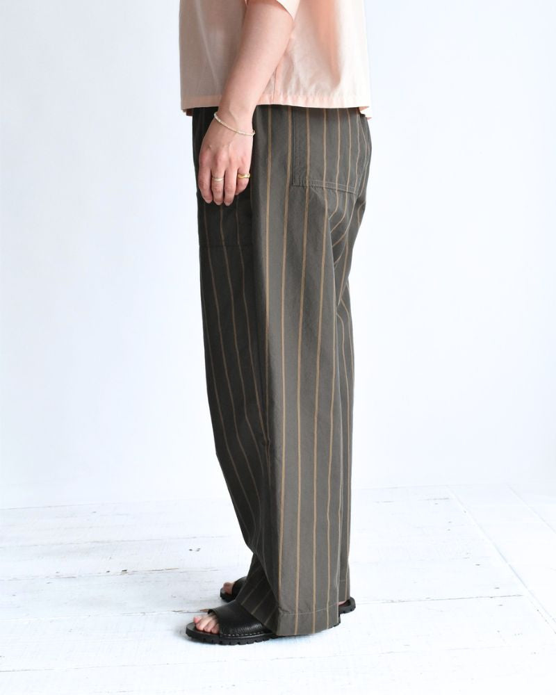 HARBY-W Easy Pants in Brown Stripe