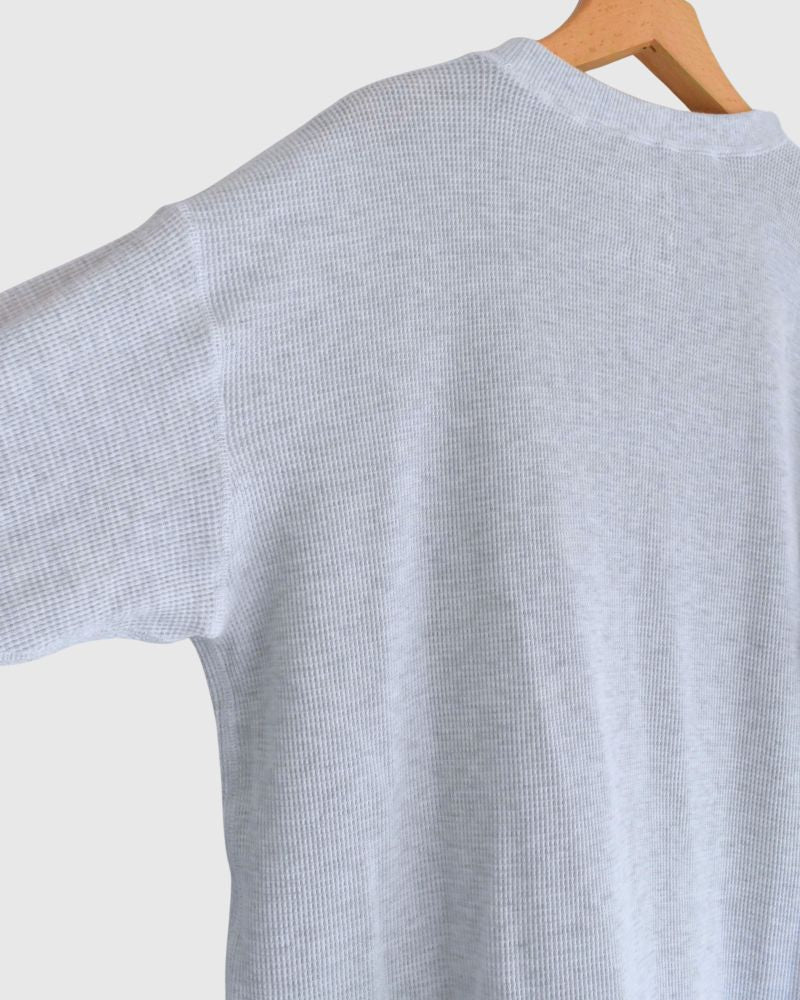 Waffle Long Sleeve Tee in OatmealGray