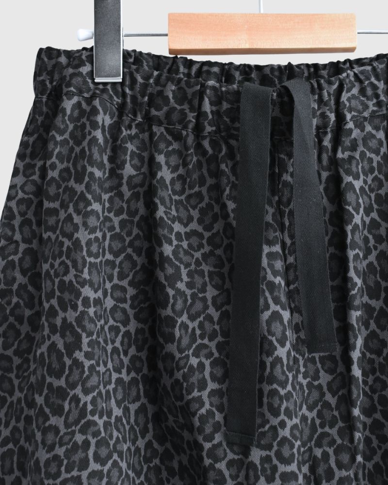 LEOPARD KUNG FU PANTS in BlackLeopard
