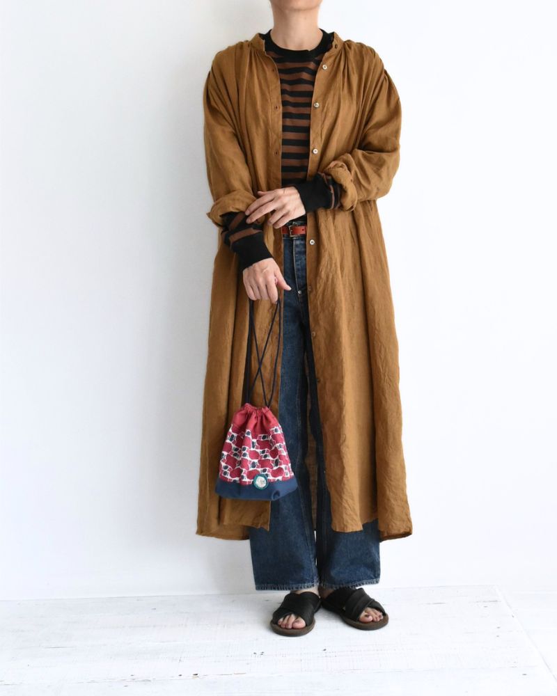French Linen Dress in Camel