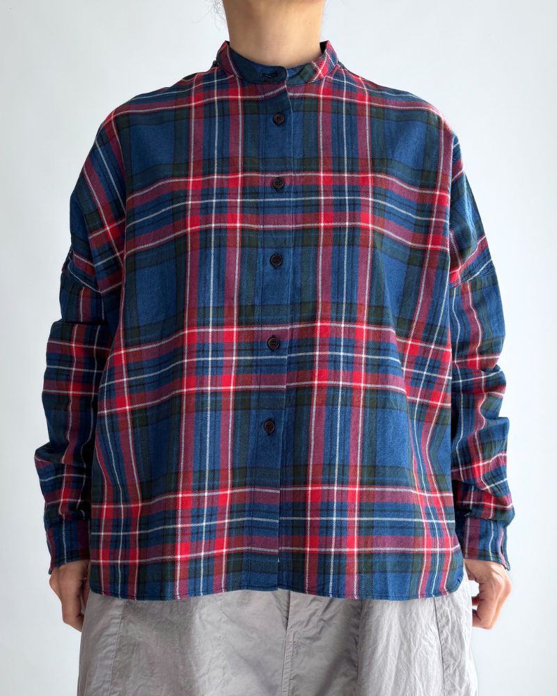 INDIGO Tartan Overshirt in Blue