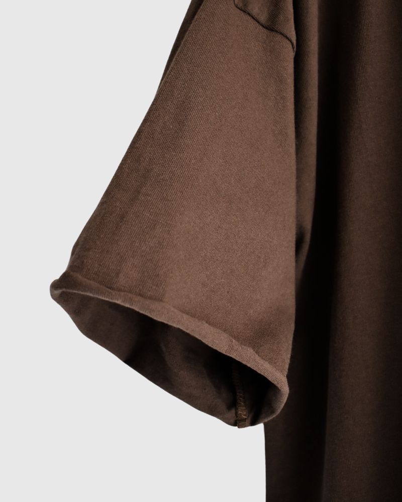 Cutoff Drawstring Tee in Brown