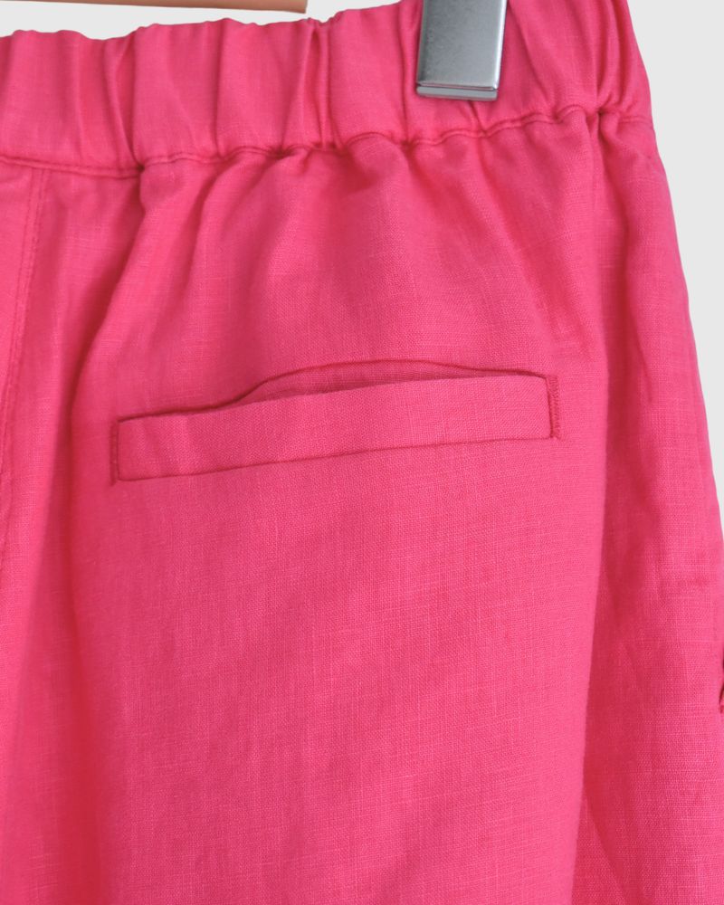 Colored Linen Pants in Pink