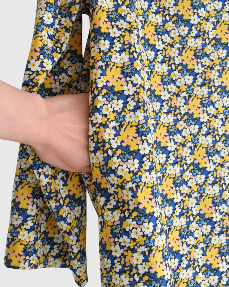 Boat neck blouse (LIBERTY)  in Yellow