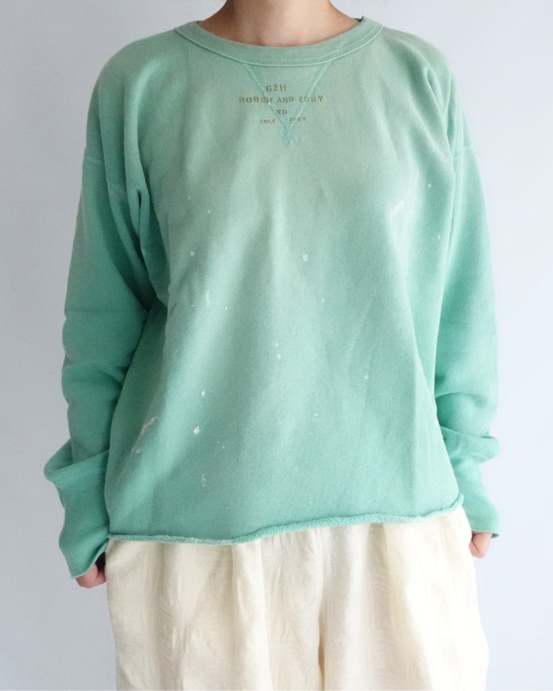 Vintage Sweat Double Gusset Pullover in LightGreen