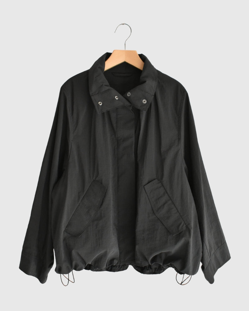 Funnel Neck Jacket in Black