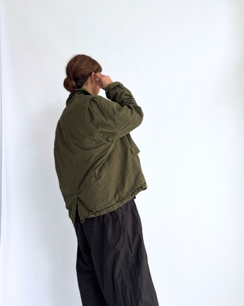 Garment Dye Short Coat in Khaki