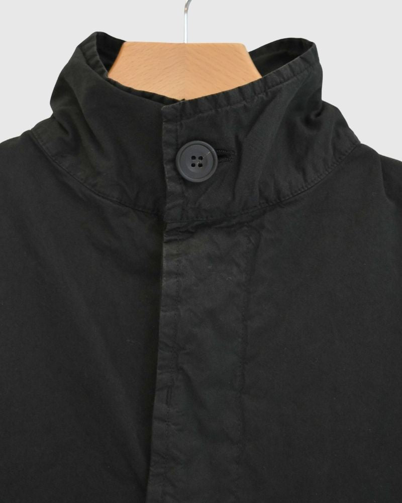 Garment Dye Short Coat in Black