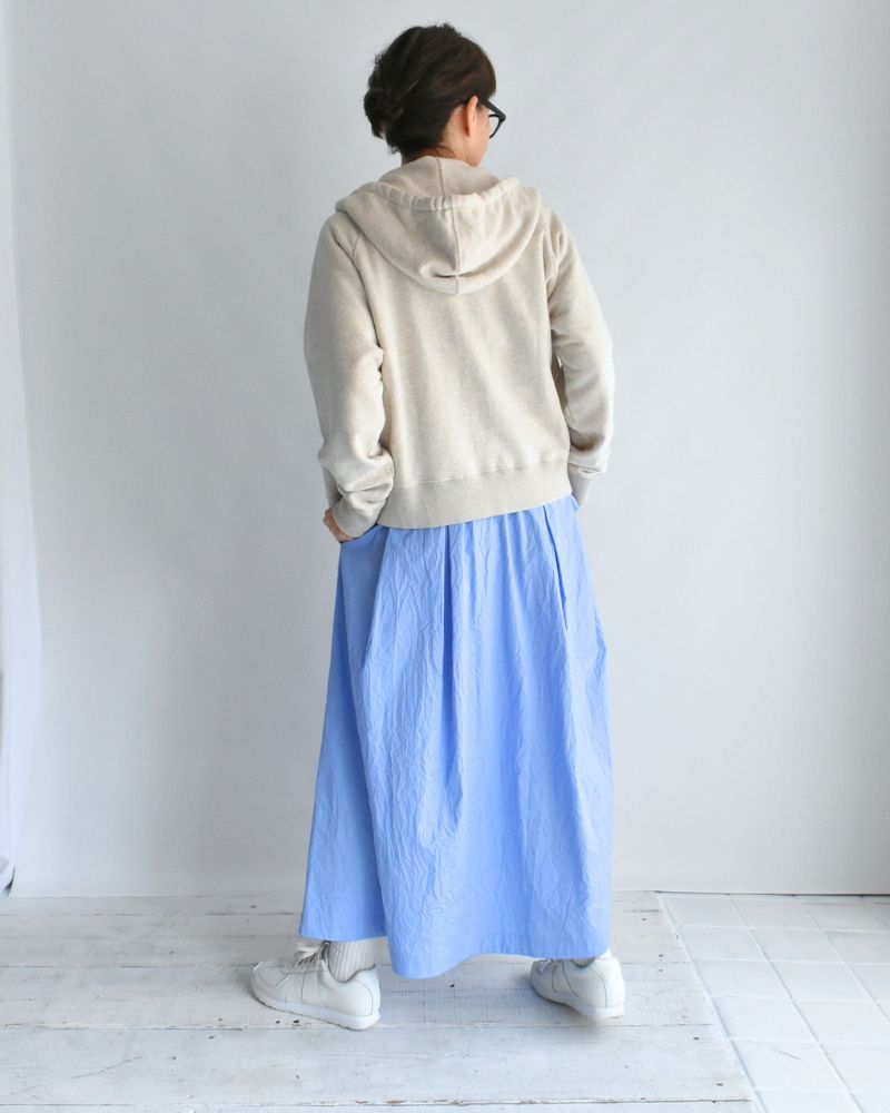 RAFFY FRENCH TERRY ZIP HOODIE in Oatmeal