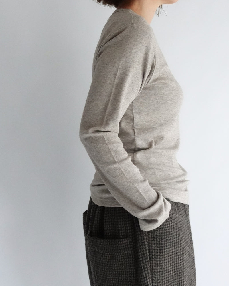 Yak Crew-Neck Pullover in Greige