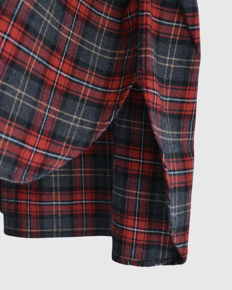 Oversized Shirt in Red Check
