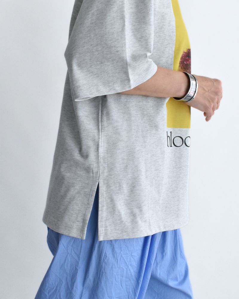2-Way Graphic Print T-shirt in AshGray