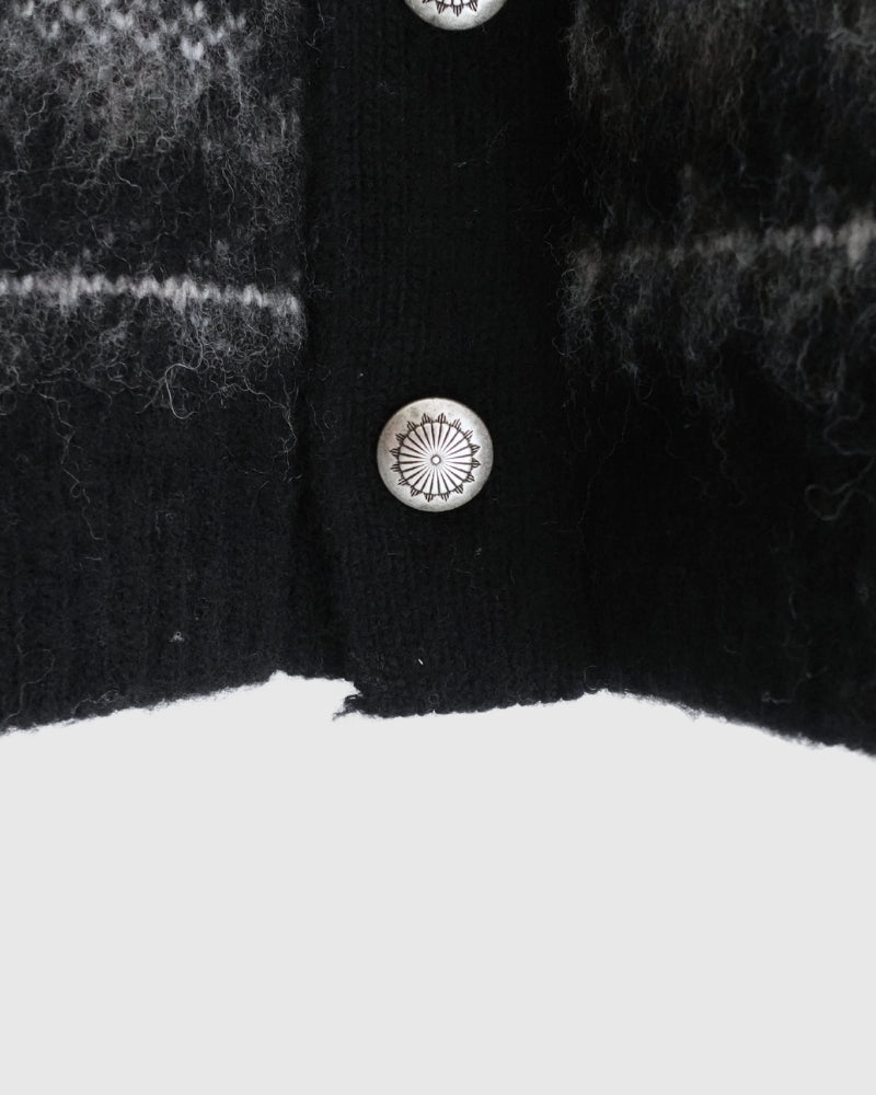 Nordic Knit Cardigan in Black