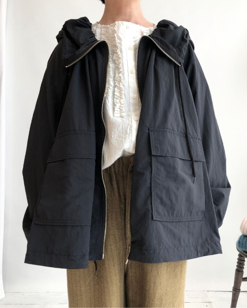 Oversized Hoodie Jacket in Black