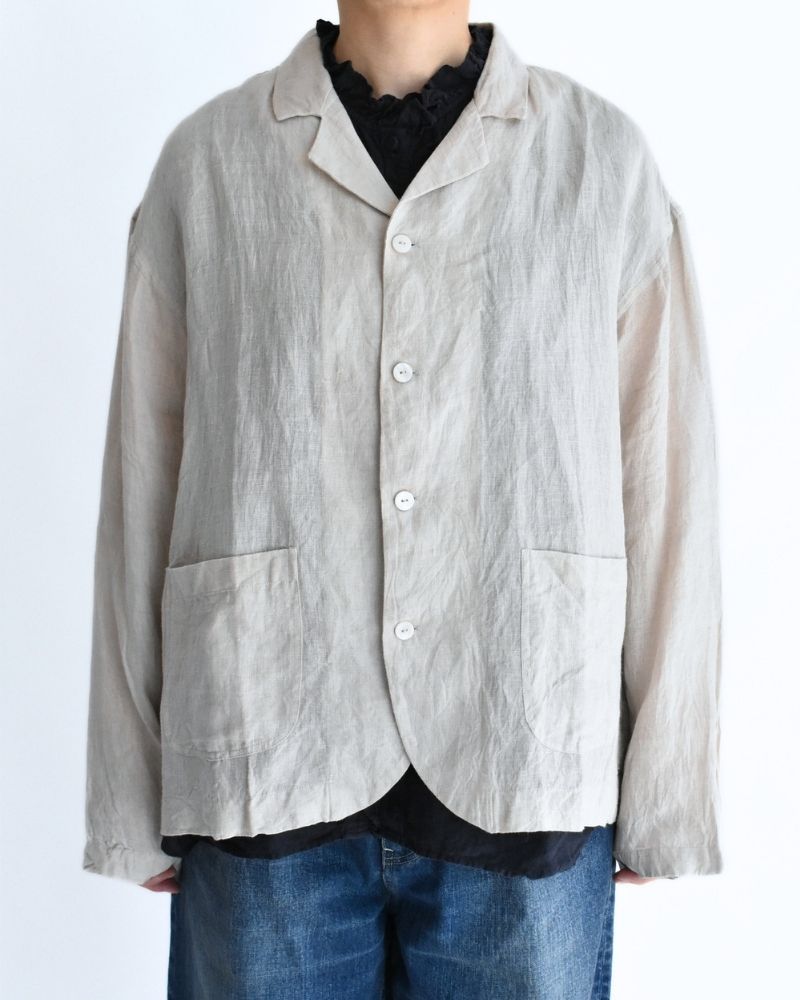 Handwoven 60x60 Linen Jacket in LightGray