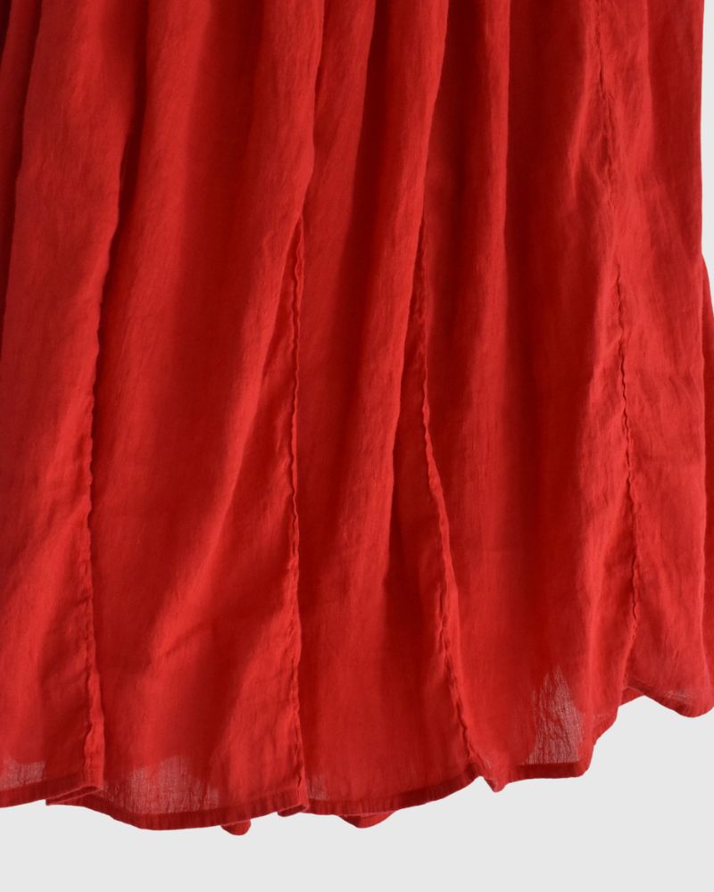 GATHERED SKIRT in DeepRed