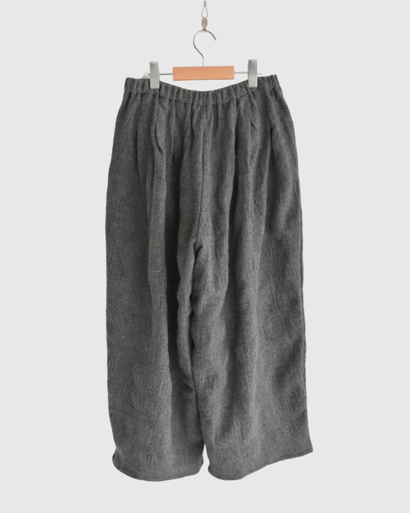 Wool Check Pants in Gray
