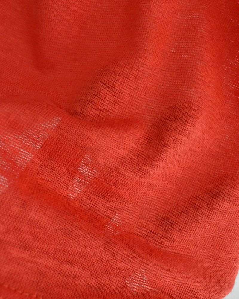 Linen T-shirt in Orange