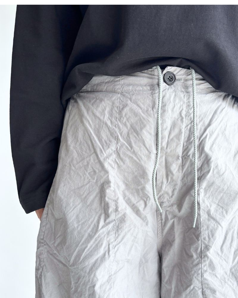 Cotton Silk Pants in Gray