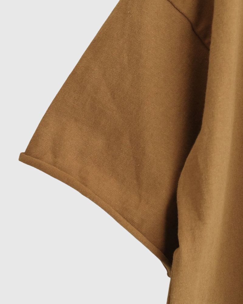 Half-Sleeve Drawstring T-shirt in DarkCamel