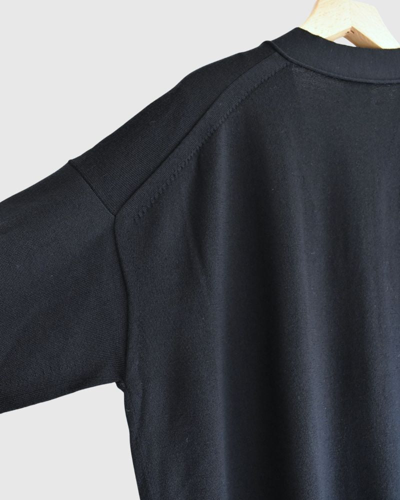 Merino Daddy Cardigan in Navy