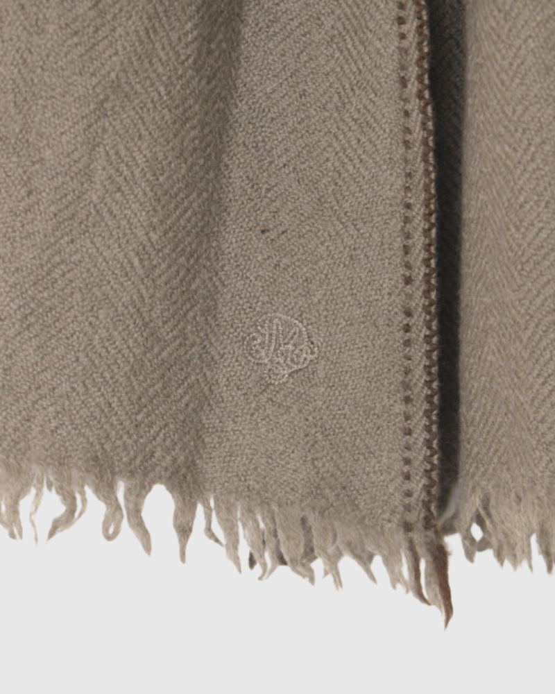 WOOL STOLE 32x188cm in Beige/Brown