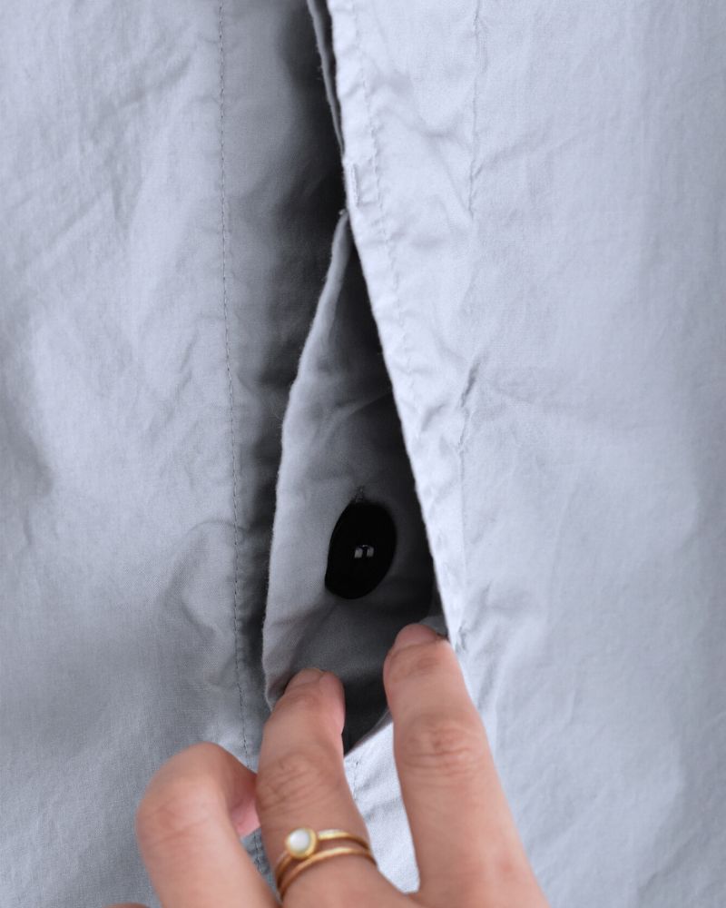 60s COTTON POPLIN OVERDYE BALMACAAN COAT in Blue