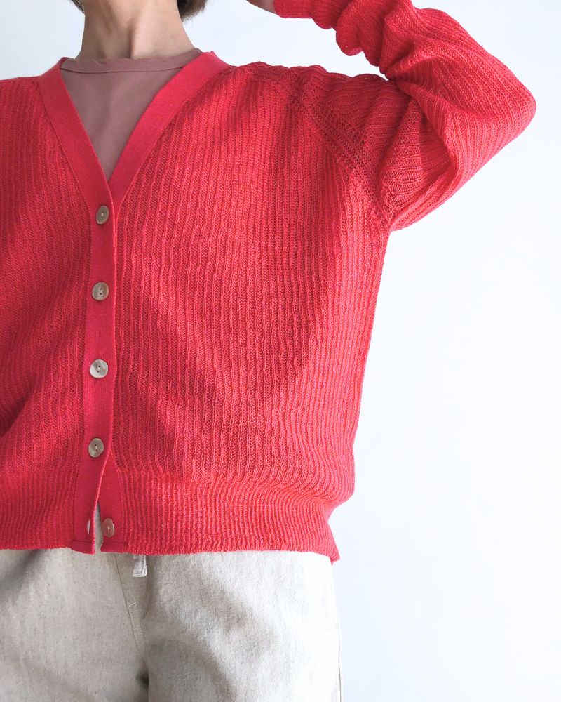 JAPAN WHOLEGARMENT Cardigan in Red