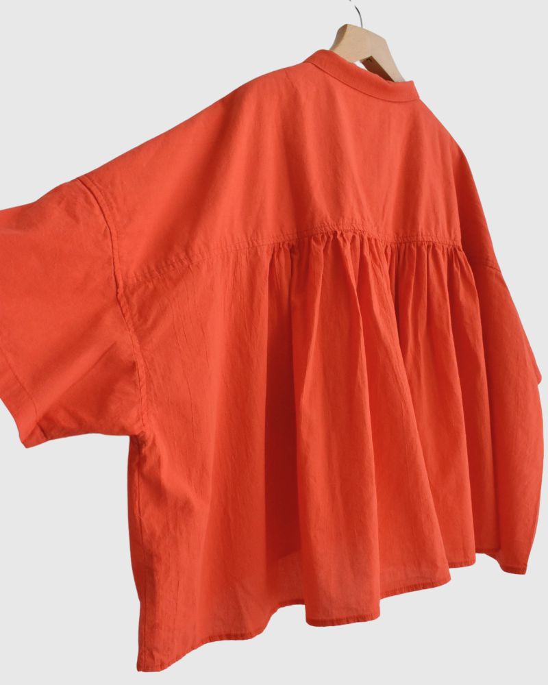 Organic Georgette Shirt in Red