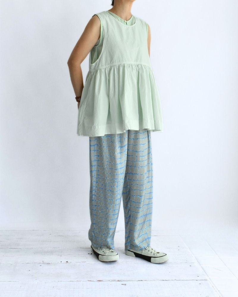 Sleeveless Gathered Top in MintGreen