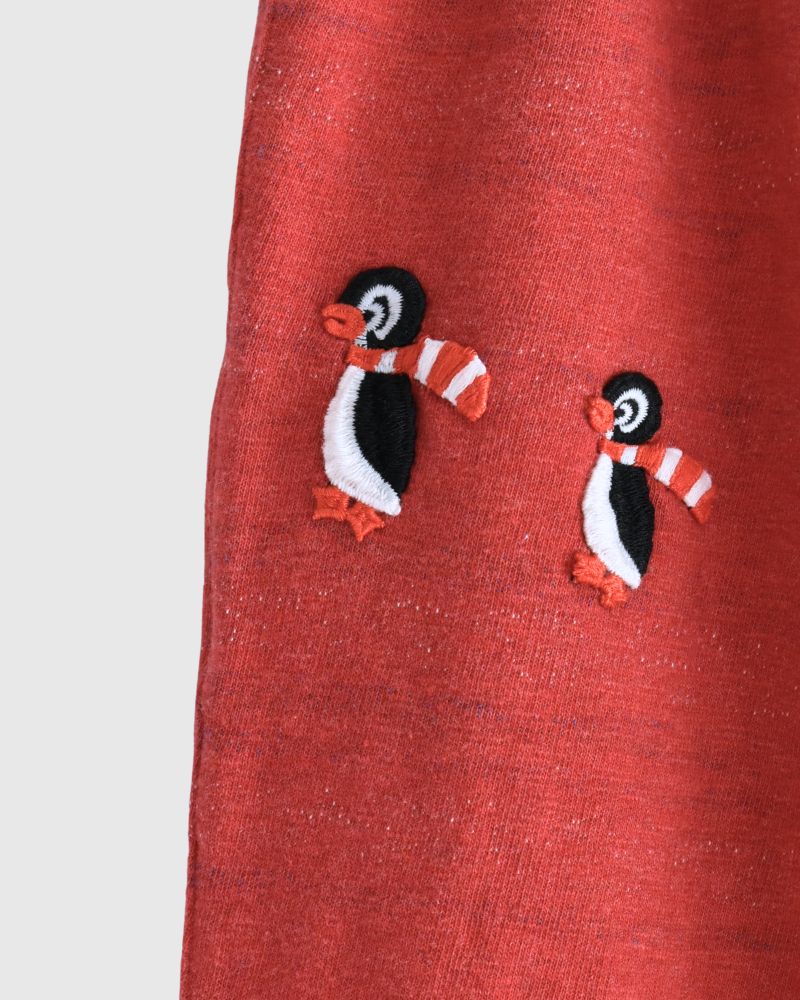 Inlay Striped PENNIE Pants in Red